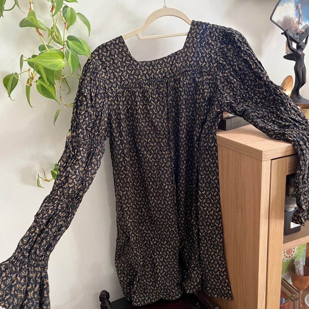 Doen Floral Black Dress S